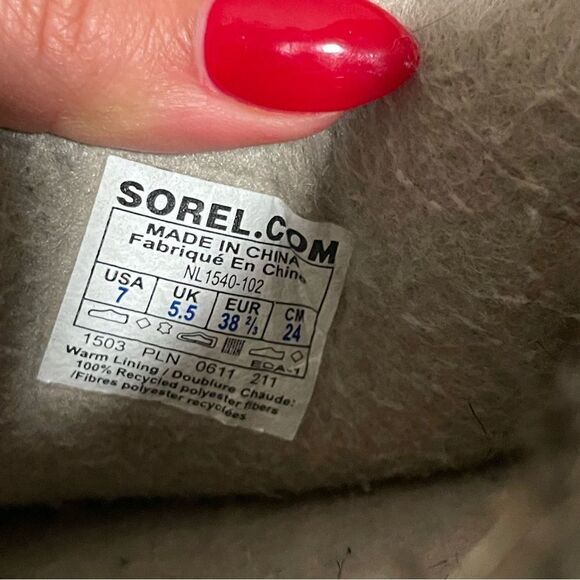 Sorel Joan Of Arctic Tan Waterproof Lined Shearling Winter Boots- Size 7 - Picture 11 of 12